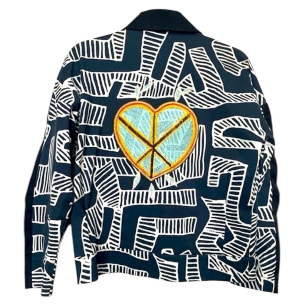 Desert Design Native Graphic Print Lightweight Jacket Size M